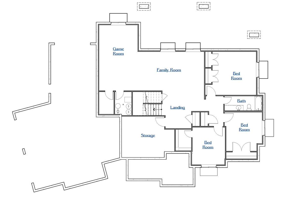 Plan 2133 Basement Floorplan