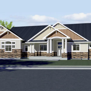 Plan 2133 Front Rendering