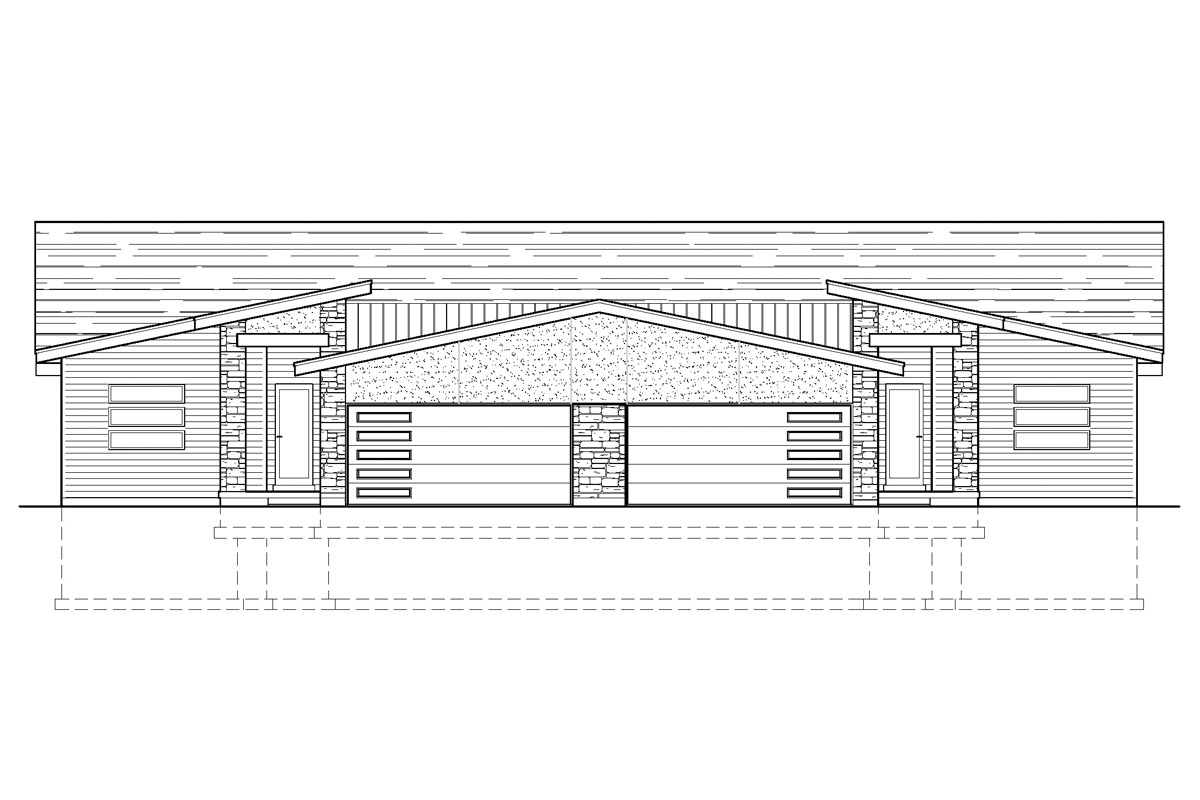 Duplex Plan 2671 Front Elevation