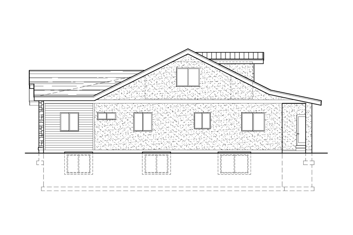 Duplex Plan 2671 Side Elevation